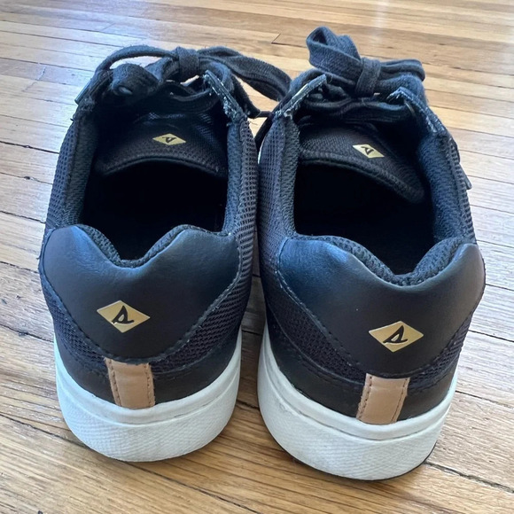 Sperry Women’s Leather Freeport Sneakers Black | Size 7 - Picture 2 of 6